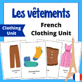 Les vêtements - french clothing unit vocabulary for beginners