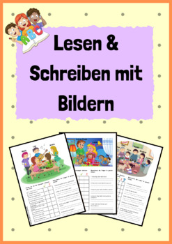 Preview of Lesen und Schreiben mit Bildern - Learn German with Pictures