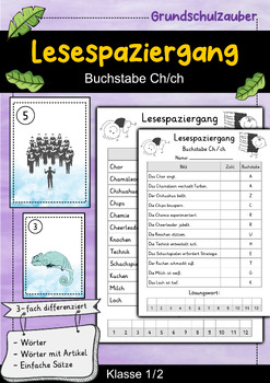 Preview of Lesespaziergang - Buchstabe Ch - Lesen lernen Buchstabeneinführung (German)