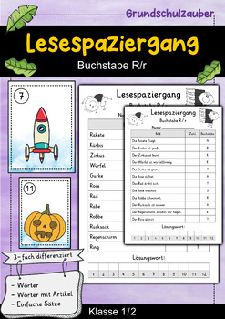 Preview of Lesespaziergang - Buchstabe R - Lesen lernen Buchstabeneinführung (German)