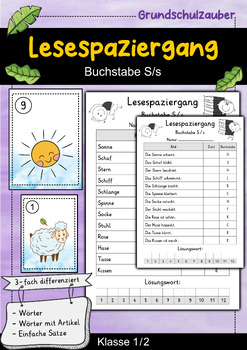 Preview of Lesespaziergang - Buchstabe S - Lesen lernen Buchstabeneinführung (German)