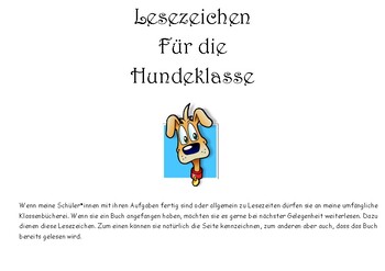 Preview of Lesezeichen im Hundedesign