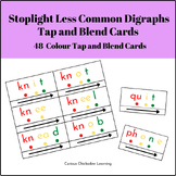 Less Common Digraph Tap and Blend Phonics Cards