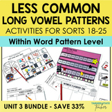 Less Common Long Vowel Patterns Bundle Within Word Pattern