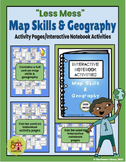 "Less Mess" Map Skills & Geography Interactive Notebook Ac