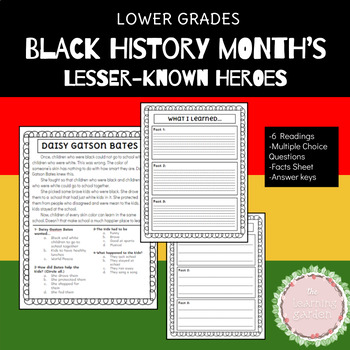 Lesser Known Heroes of Black History-Lower Grades by Emma Ryan | TPT