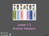 Lesson 1-3 Greater Numbers