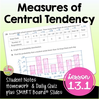 Preview of Measures of Central Tendency (Algebra 2 - Unit 13)