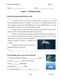 Reading G4-5 Lesson 1 - The Natural World: Sunfish