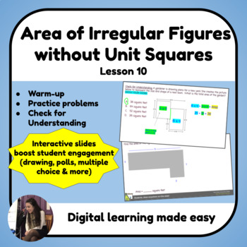 Preview of Lesson 10: Area of Irregular Figures without unit squares