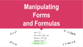 Lesson 12:  Manipulating Forms and Formulas