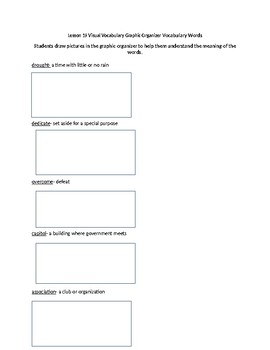 Preview of Lesson 19: Visual Vocabulary Harvesting Hope