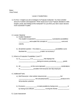 Preview of Lesson 2 Guided Notes