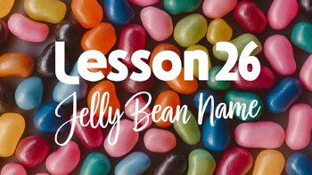 Preview of Lesson 26: Your Name in Different Colored Jelly Beans, a Photoshop CC lesson!