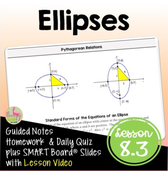 Preview of Ellipses with Lesson Video (Unit 8)