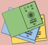 Japanese Passports - making passports to take notes in cla