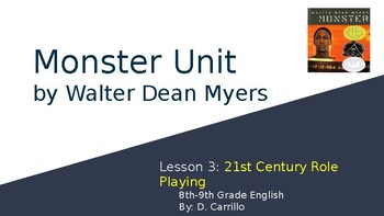 Preview of Lesson 3_21st c Role Play_Monster Unit_2018