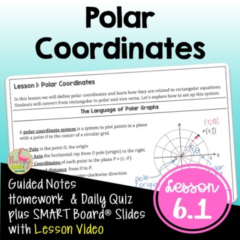 Preview of Polar Coordinates with Lesson Video (Unit 6)