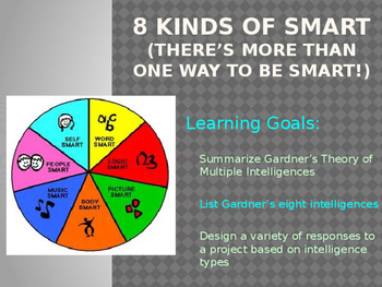Preview of Lesson 7 - Study Skills - 8 Kinds of Smart