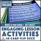 Lesson Activity Strategy Ideas for New Teachers - 48-Card 