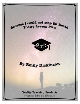 Preview of Because I could not stop for Death Lesson Plan, Worksheets, Key, PPTs