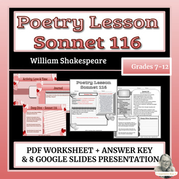Preview of Lesson Bundle - Sonnet 116 by William Shakespeare