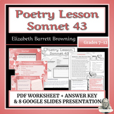 Lesson Bundle - Sonnet 43 "How Do I Love Thee?" by Elizabe