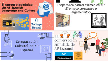 Preview of COMPLETE Lesson Bundle for every section of AP Spanish Language & Culture Exam