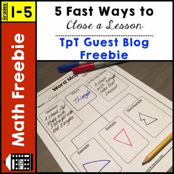 Preview of Lesson Closure Freebie - TpT Guest Blog