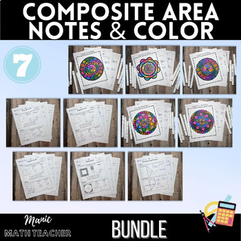 Preview of Lesson & Color By Number Bundle - Composite Figures