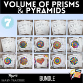 Lesson & Color By Number Bundle - Volume of Prisms & Pyramids