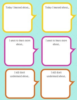 Lesson Comprehension Stickers: Building Metacognition by The Daydreamer ...