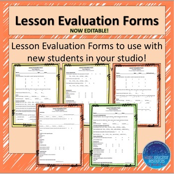 Preview of Lesson Evaluation Forms
