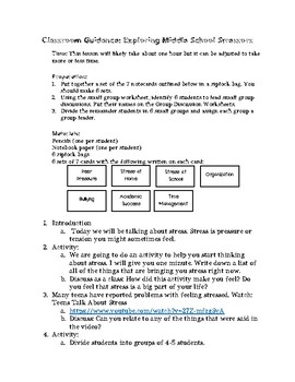 Preview of Lesson: Exploring Middle School Stressors