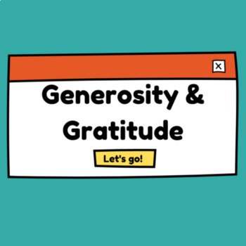 Preview of Lesson: Generosity and Gratitude