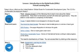 Lesson: Learning the Global Goals (SDGs) - Distance Learni