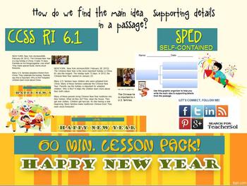 Preview of Lesson: New Year MAIN IDEA & SUPPORTING DETAILS RI 6.1