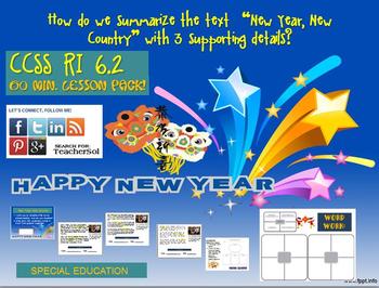 Preview of Lesson: "New Year, New Country" SUMMARIZING RI 6.2