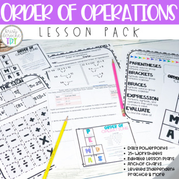 Preview of Order of Operations Lesson Pack- 5.OA1. & 5.OA.2