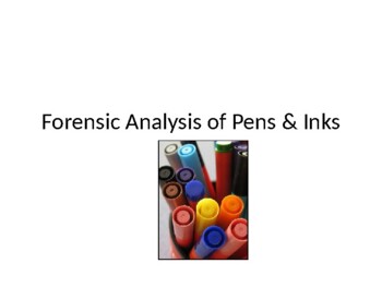Preview of Lesson - Pens and Ink (Power Point)