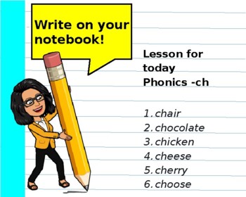 Preview of Lesson Phonics -ch