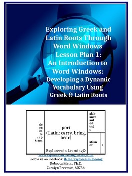 Preview of Exploring Greek and Latin Roots Through Word Windows Lesson 1:  An Introduction