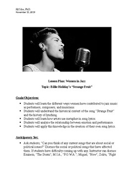 Preview of Lesson Plan: Billie Holiday's "Strange Fruit"