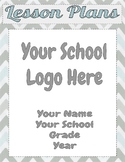 Chevron Lesson Plan Book Inserts