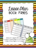 Lesson Plan Book Pages