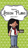 Lesson Plan Book & Planner {Black Hair: Green Triangles}
