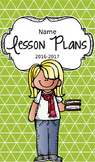 Lesson Plan Book & Planner {Blonde Hair: Green Triangles}