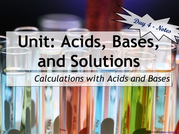 Preview of Lesson Plan: Calculations with Acids and Bases