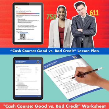 Preview of Financial Literacy:  Good vs. Bad Credit - Lesson Plan, Worksheet, Video Link