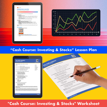 Preview of Financial Literacy: Investing & Stocks - Lesson Plan, Worksheet, Video